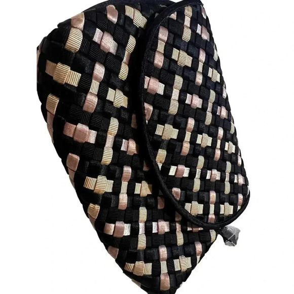 Americana by sharif makeup bag NWT woven with mirror - Picture 2 of 6